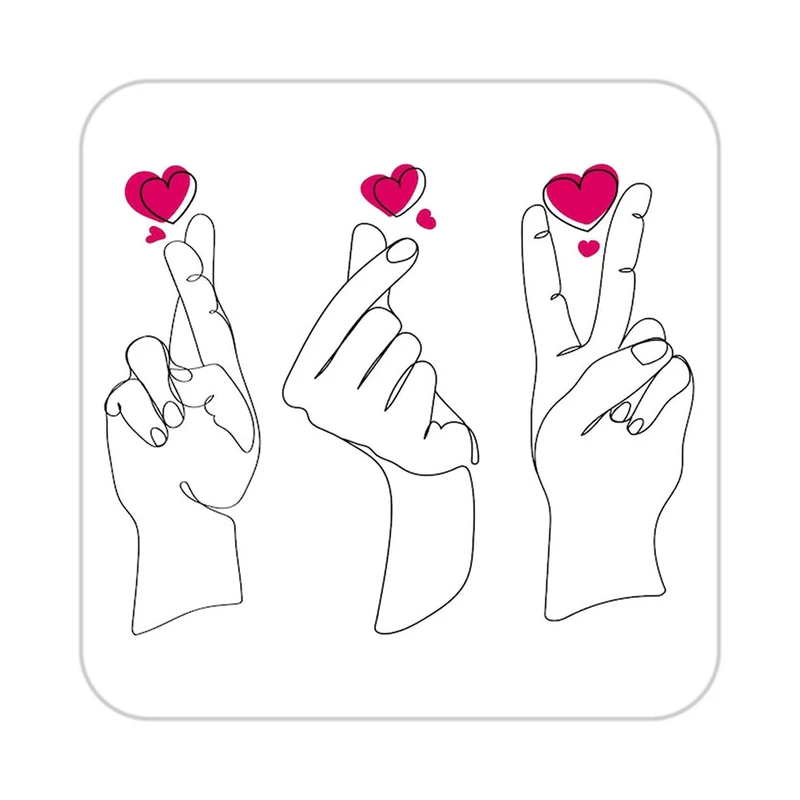 زیر لیوانی کاکتی طرح عاشقانه مدل mp37347