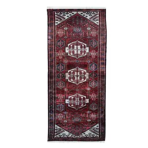 فرش قدیمی دستباف کناره طول سه متری مدل MG154