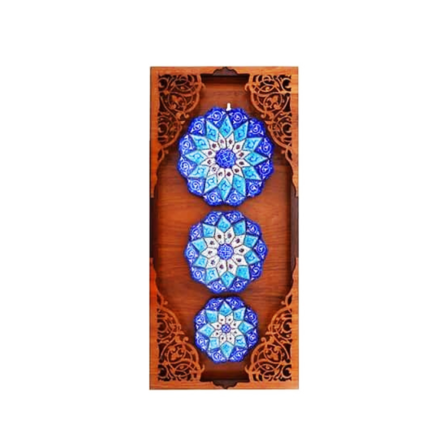 بشقاب میناکاری مدل مشبک کدp034