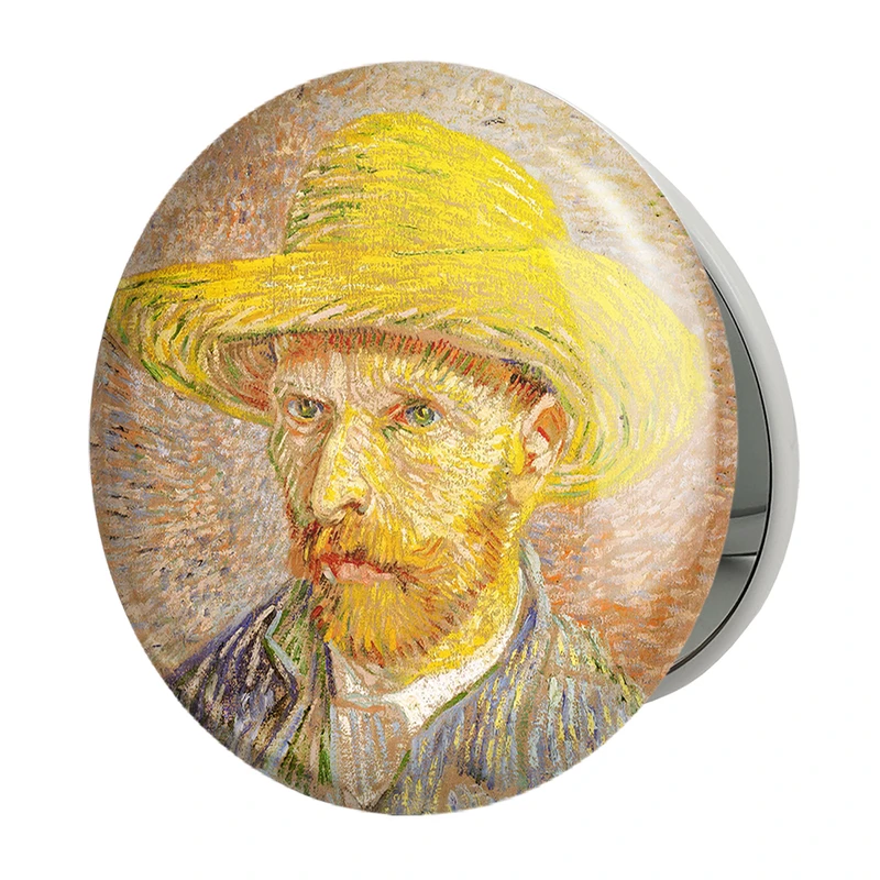 آینه جیبی خندالو طرح سلف پرتره ونسان ونگوگ مدل تاشو کد 25456 