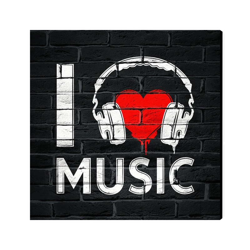 تابلو شاسی عرش مدل فانتزی موسیقی I Love Music کد As2314