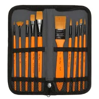 ست قلم مو ژوتینگ مدل کیف دار کد G401-ORG مجموعه 10 عددی