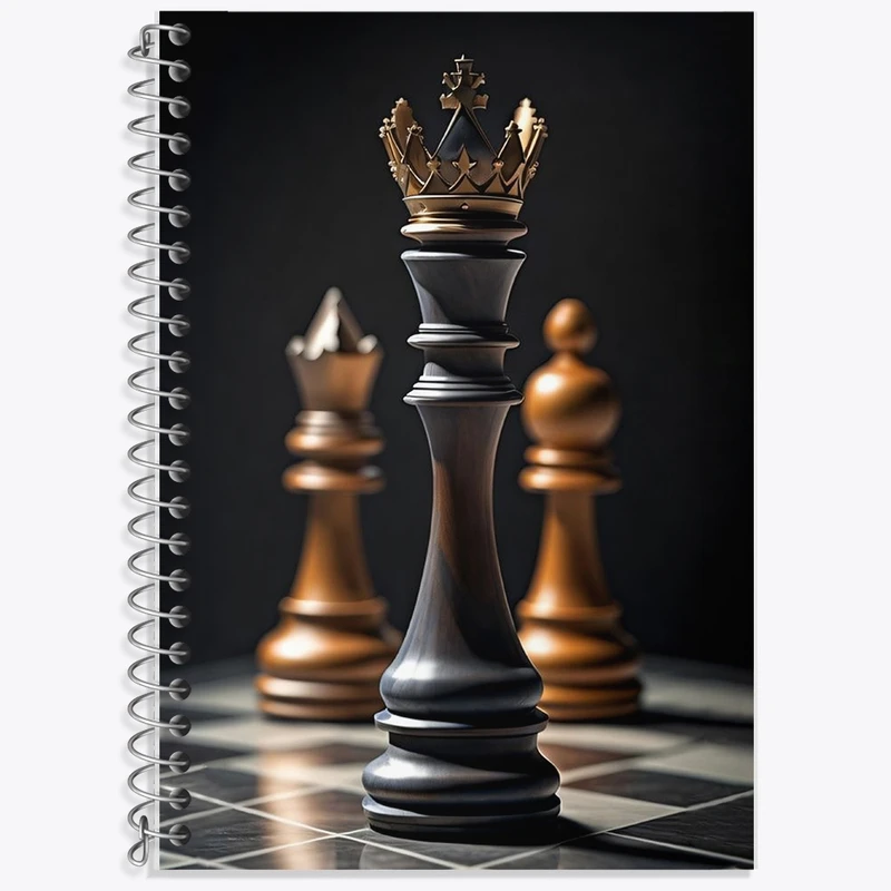 دفتر زبان 50 برگ خندالو مدل دو خط طرح شطرنج کد F1844