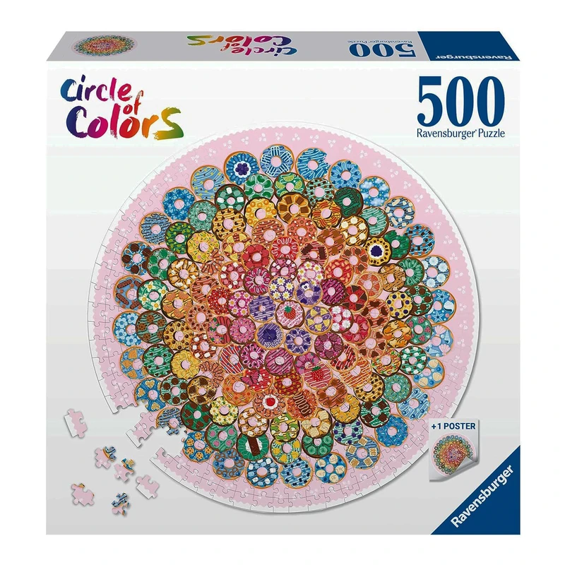 پازل 500 تکه راونزبرگر مدل Circle of Color Donuts کد 17346