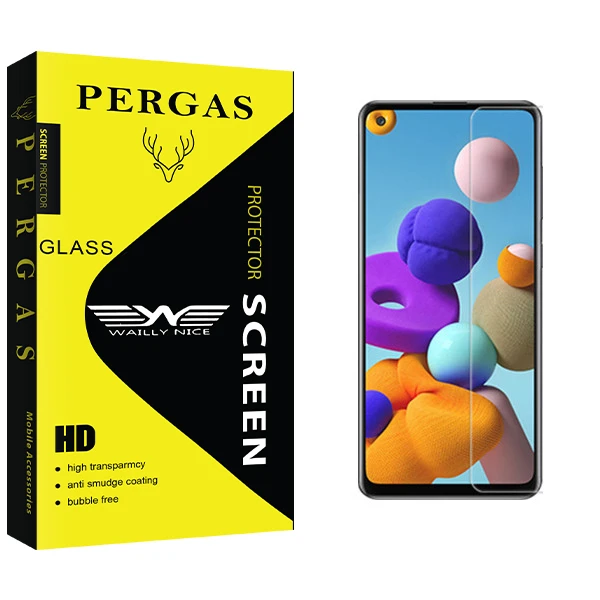 محافظ صفحه نمایش وایلی نایس مدل Pergas Glass مناسب برای گوشی موبایل سامسونگ Galaxy A21s
