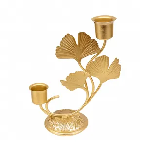شمعدان مدل برگ دار مناسب برای شمع استوانه ای