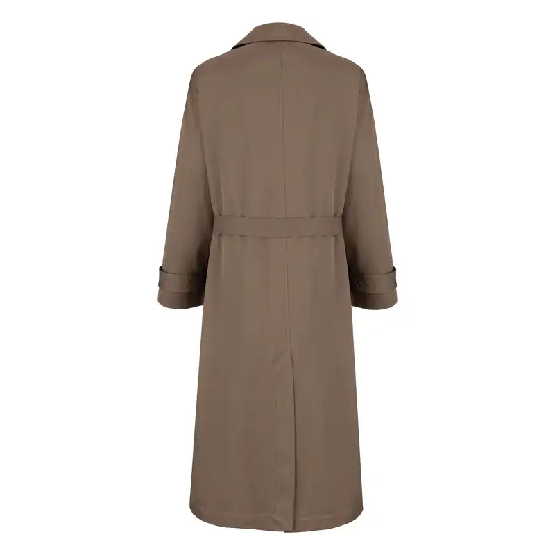 بارانی زنانه سرژه مدل 228143 رنگ قهوه ای