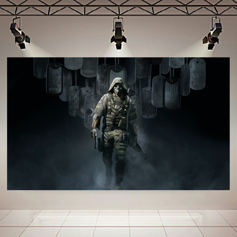 پوستر پارچه ای طرح گیم Ghost Recon مدل سرباز کد AR 17550