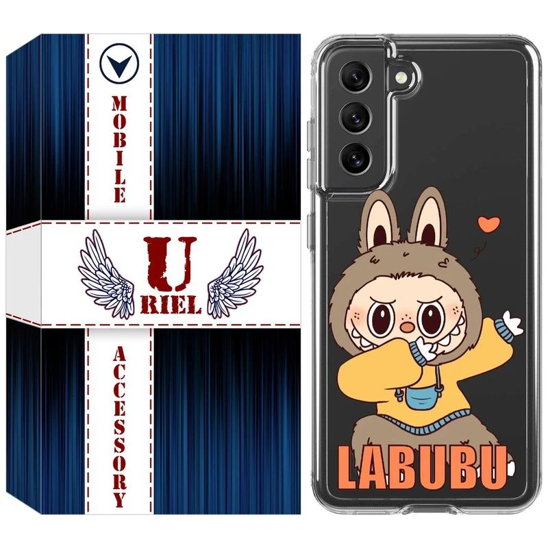 کاور یوریل قاب مدل Clear کد 104 طرح لبوبو Labubu مناسب برای گوشی موبایل سامسونگ Galaxy S21 FE