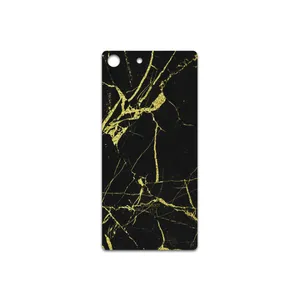 MAHOOT  Graphite-Gold-Marble Cover Sticker for Sony Xperia M5