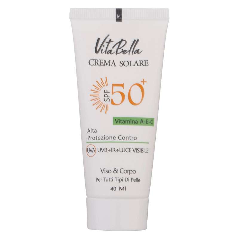 کرم ضدآفتاب بی‌رنگ ویتابلا +SPF50 مدل 001 مناسب انواع پوست، حجم 40 میلی‌لیتر