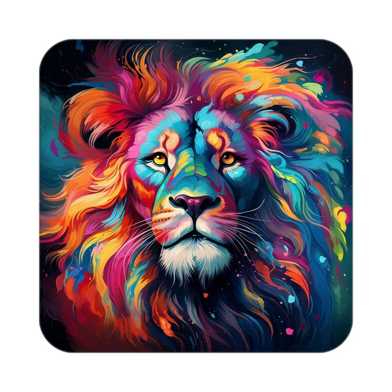 زیر لیوانی کاکتی طرح شیر مدل mp23937