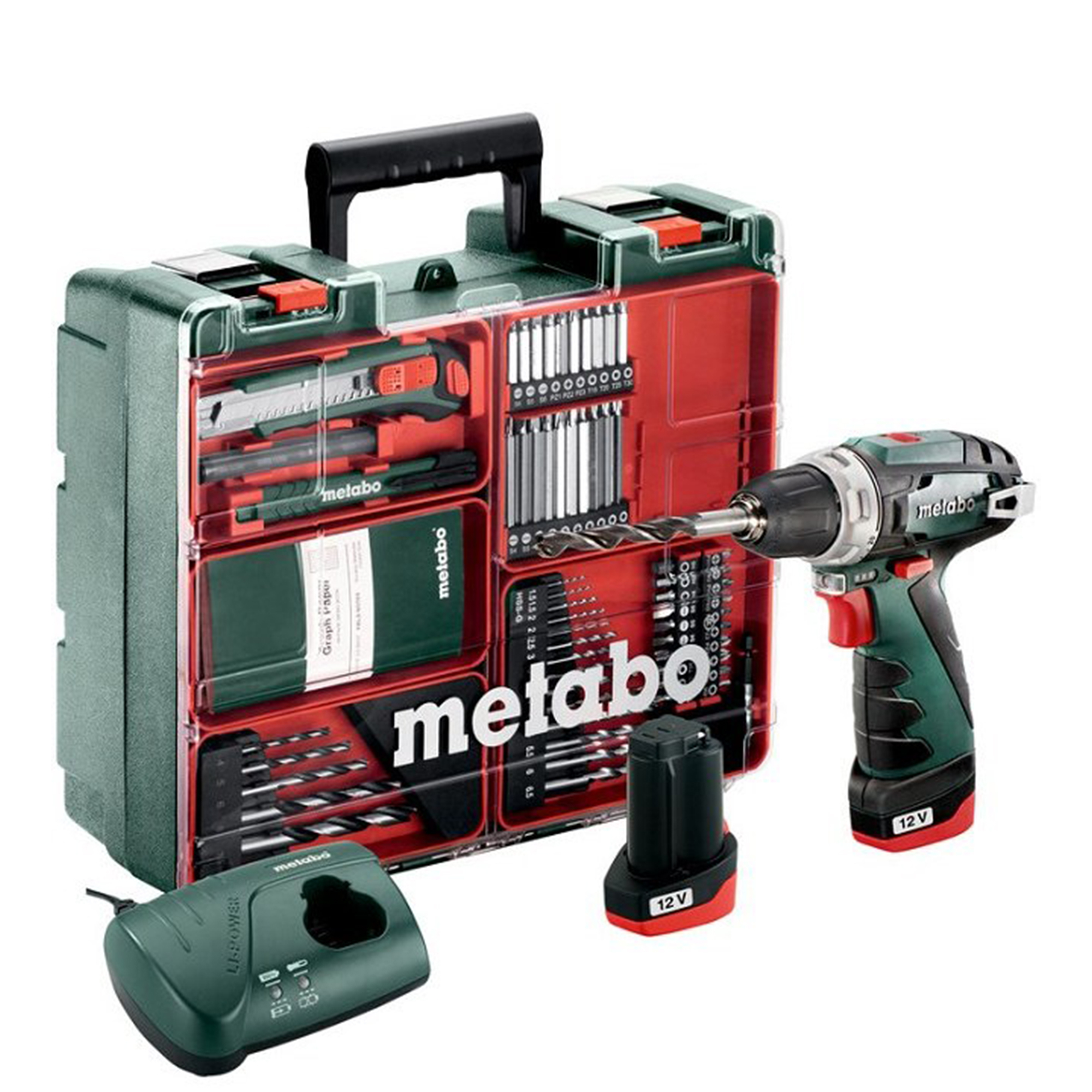 دریل چکشی متابو مدل powermaxx bs مجموعه 73 عددی