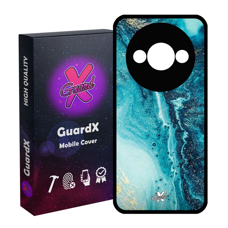 کاور گارد ایکس طرح آبی مدل Glass10402 مناسب برای گوشی موبایل شیائومی Redmi A3 4G/ A3X 4G/ Poco C61