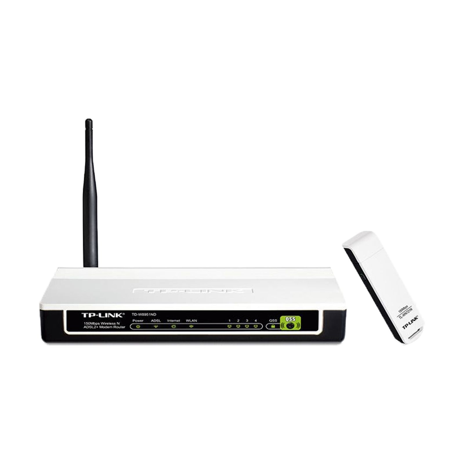 مودم-روتر و کارت شبکه USB تی پی-لینک مدل TD-W150KIT_V1 main 1 1