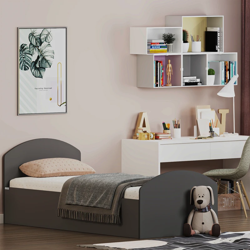 تخت خواب ملامینه یک نفره اعیان مدل FH971 سایز 90x200 سانتی متر