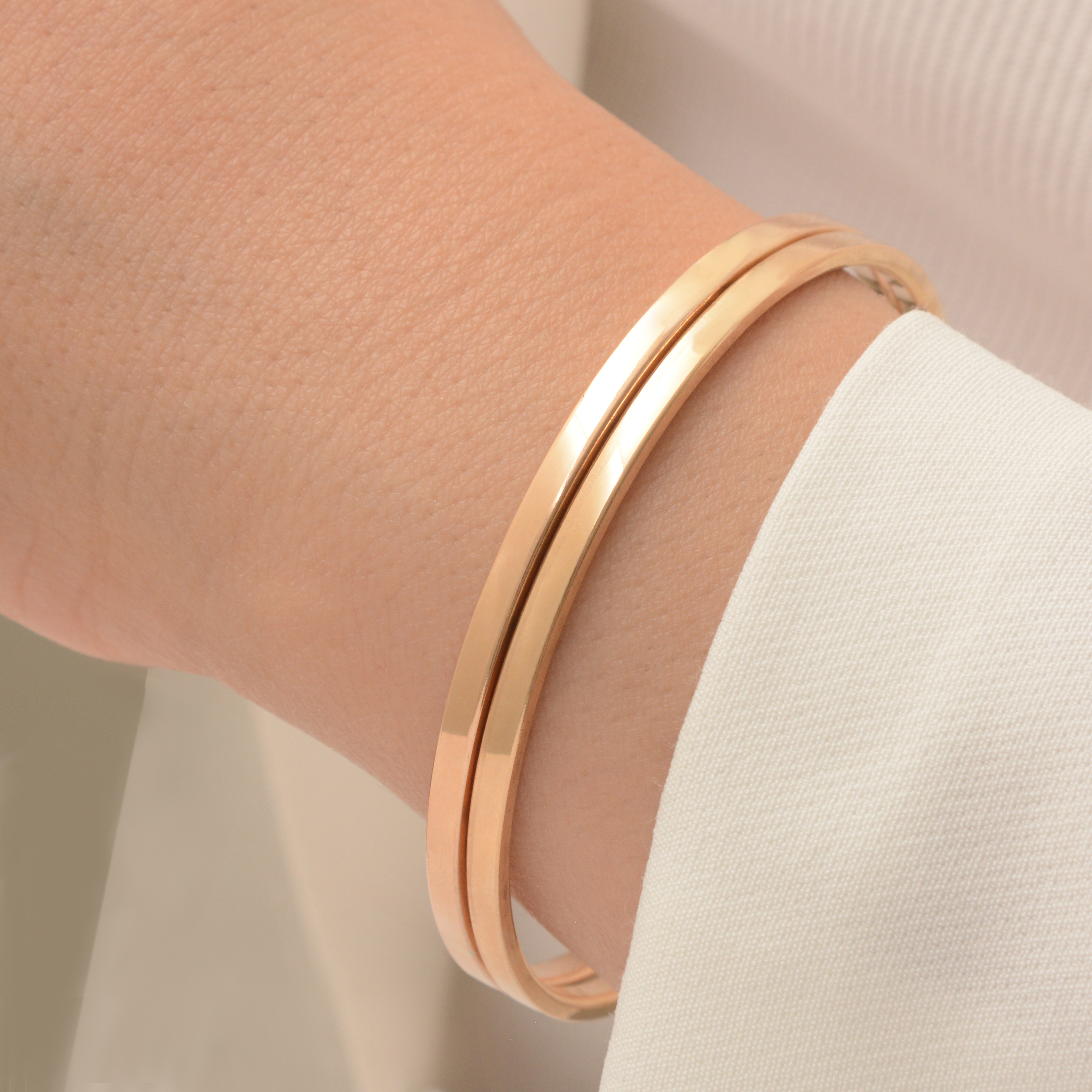 النگو طلا 18 عیار زنانه طلای مستجابی مدل آینه ای پروفیلی کد S4