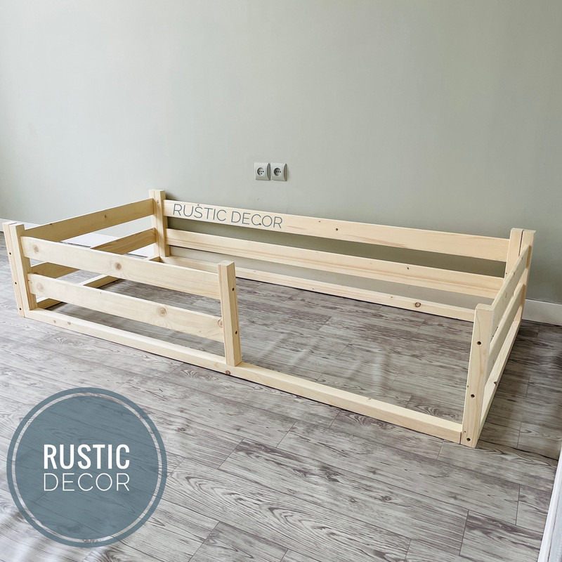 تخت خواب یک نفره روستیک دکور مدل Hj200 سایز 90x190 سانتی متر