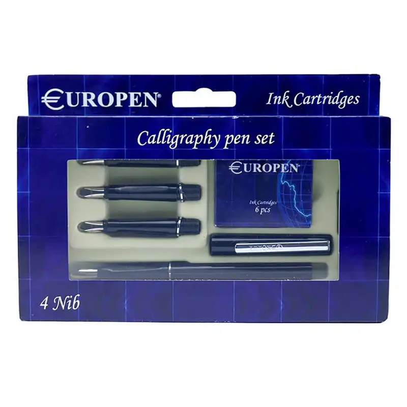 خودنویس یوروپن مدل Nib به همراه 4 عدد نوک