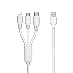 کابل تبدیل USB به Micro-USB / USB-C / لایتنینگ ویکام مدل 103 طول 1 متر