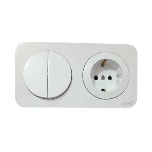 پریز برق و کلید دوپل دلند مدل آدا