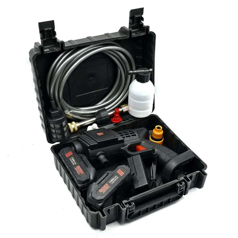 کارواش و سمپاش شارژی 6.5 بار 118 وات باس مدل BS2204 مجموعه 10 عددی