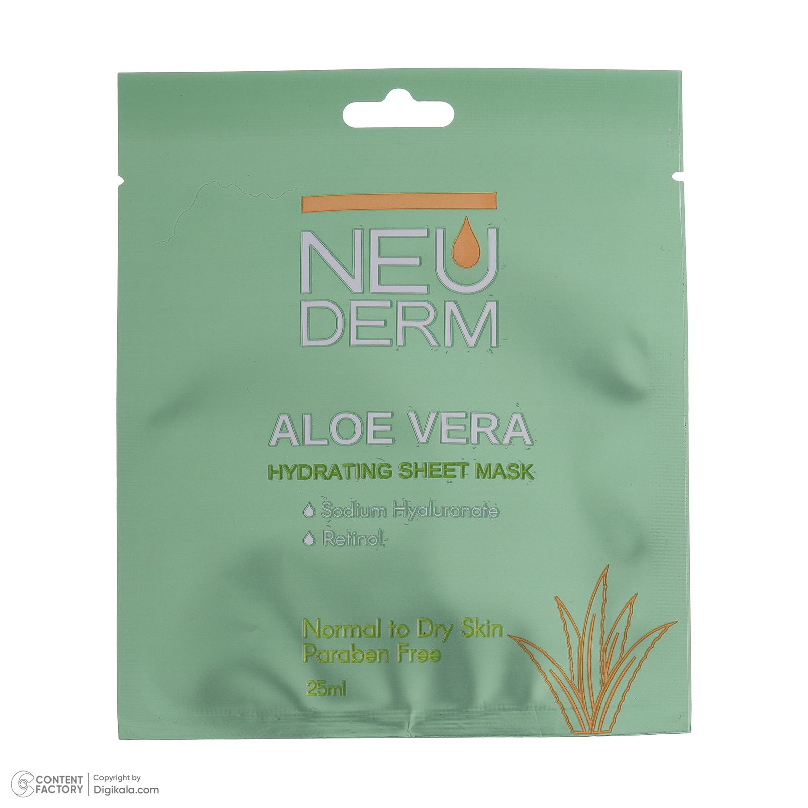 ماسک صورت نئودرم مدل Aloevera حجم 25 میلی لیتر -  - 4