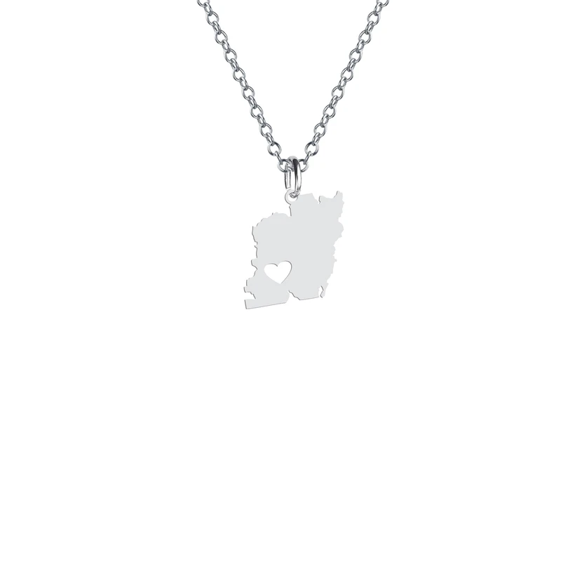 گردنبند هایکا طرح نقشه ایران و قلب مدل s.ha2-121