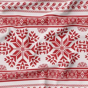 پارچه ملحفه عرض 1.5 متر پارچه باما مدل مخمل طرح سنتی ایرانی کد 5012818 رنگ قرمز