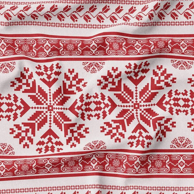 پارچه ملحفه عرض 1.5 متر پارچه باما مدل مخمل طرح سنتی ایرانی کد 5012818 رنگ قرمز