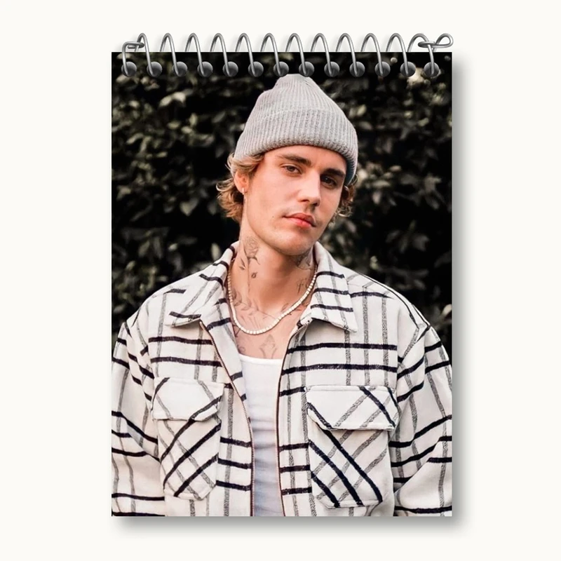 دفتر یادداشت 50 برگ خندالو مدل جاستین بیبر Justin Bieber کد 19029