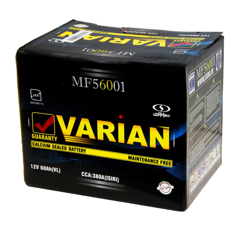 باتری اتمی خودرو صبا باتری مدل 60 آمپر واریان