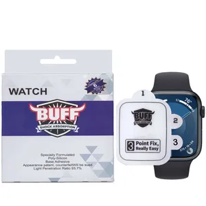 Buff Silicone-Pro-G tempered glass screen protector for Apple Watch 41mm series 9 / 8 / 7