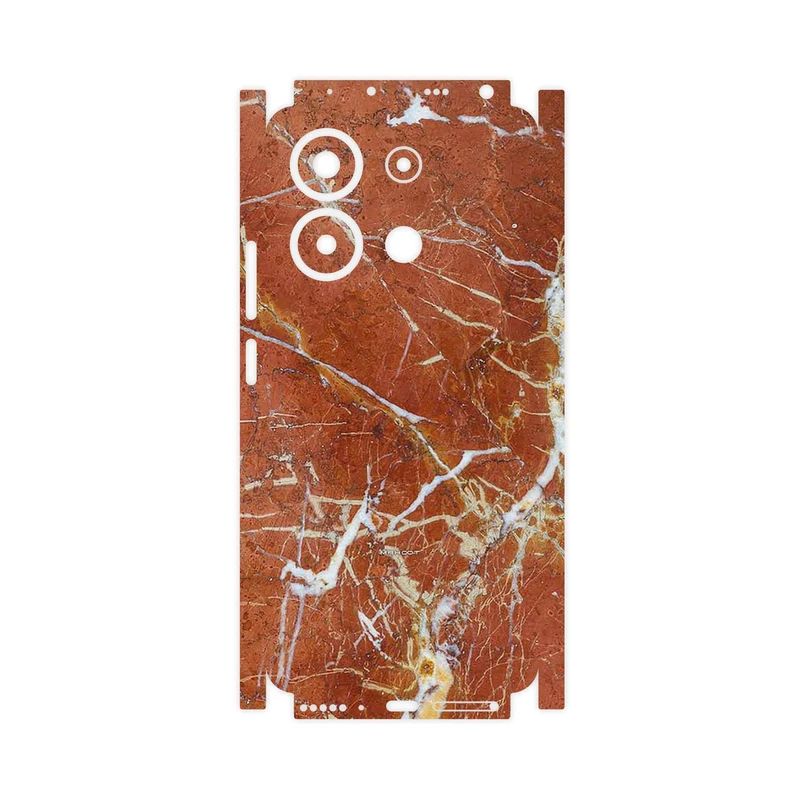 برچسب پوششی ماهوت مدل Red Marble-FullSkin مناسب برای گوشی موبایل شیائومی Redmi Note 13 4G