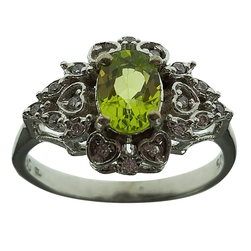 انگشتر نقره زنانه سلین کالا مدل زبرجد کد 24 انگشتر نقره زنانه سلین کالا مدل زبرجد کد 24