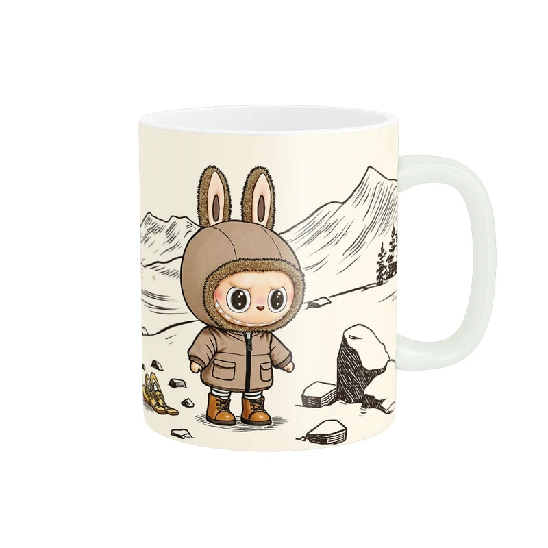 ماگ پاد آفرین طرح عروسک لبوبو labubu کد 1316