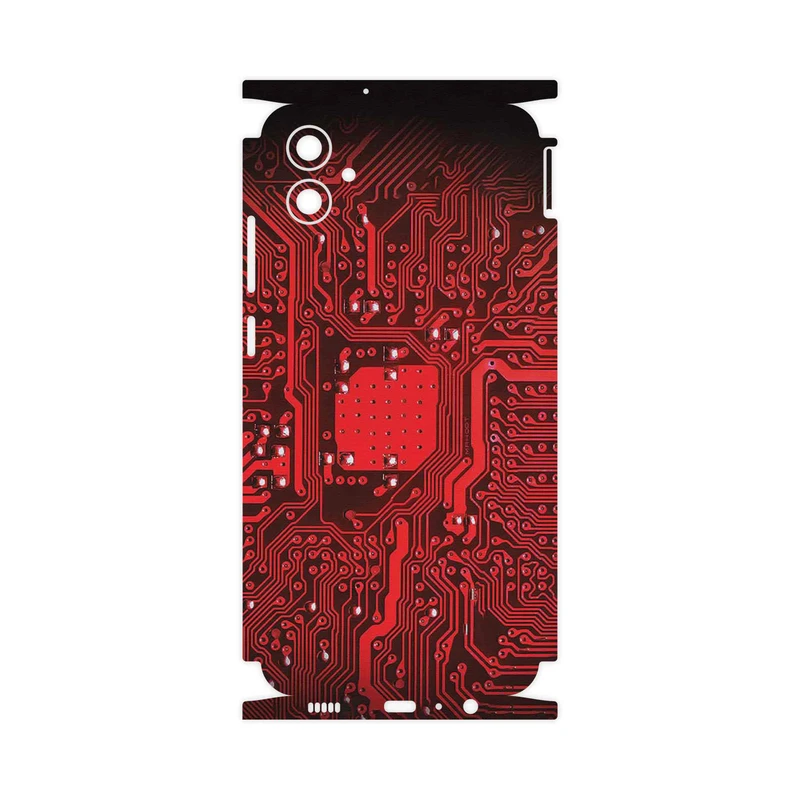 برچسب پوششی ماهوت مدل Red_Printed_Circuit_Board-FullSkin مناسب برای گوشی موبایل سامسونگ Galaxy M04
