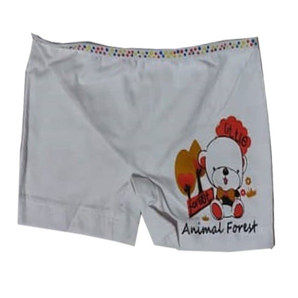 شورت دخترانه طرح انیمال رنگ سفید