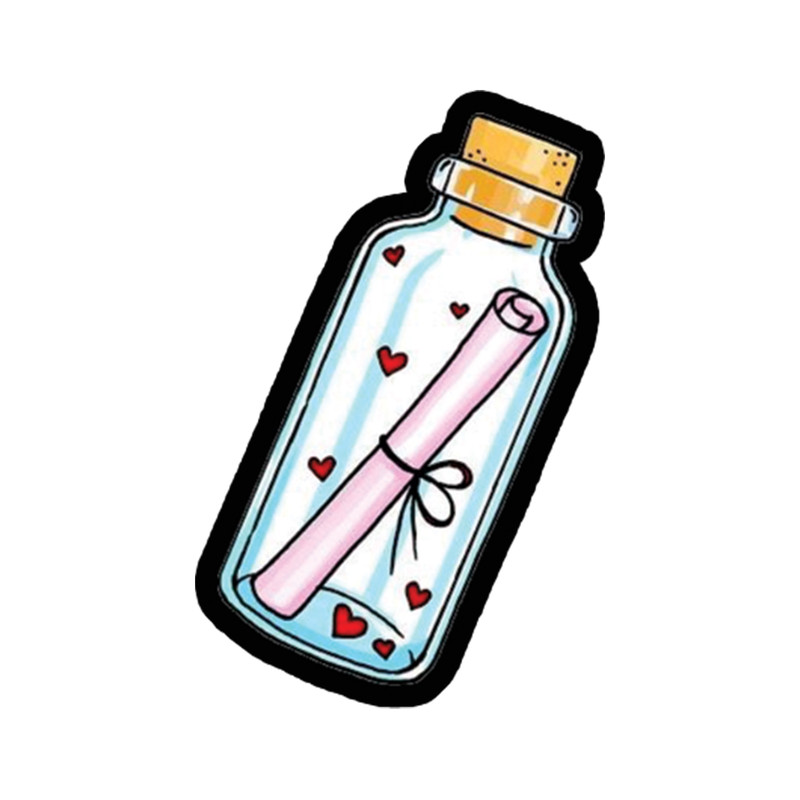 استیکر تزئینی موبایل طرح شیشه عشق کد 2157