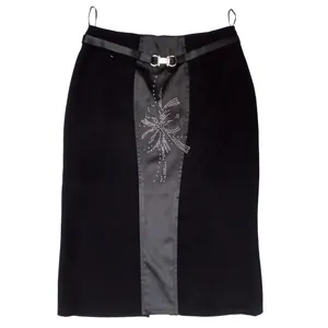 دامن زنانه مدل کرپ نگین دار