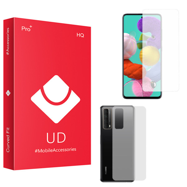 محافظ صفحه نمایش یو دی مدل HQ مناسب برای گوشی موبایل هوآوی Y7A به همراه محافظ پشت گوشی