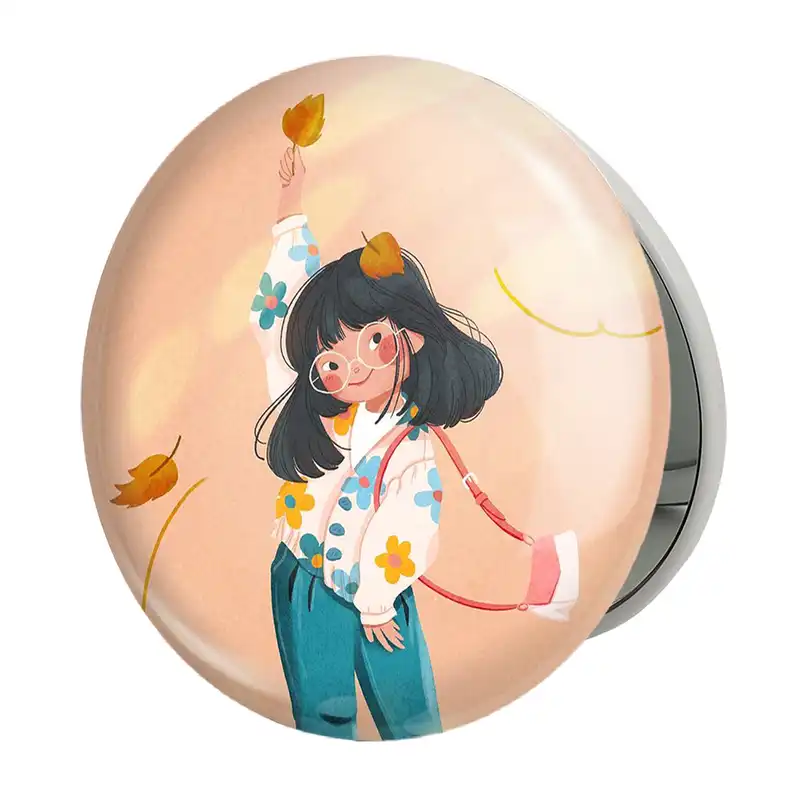 آینه جیبی خندالو طرح دخترانه فانتزی مدل تاشو کد 25739