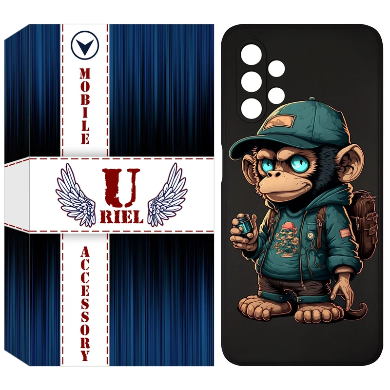 کاور یوریل مدل KSH کد 36 طرح میمون مناسب برای گوشی موبایل سامسونگ Galaxy A13 4G