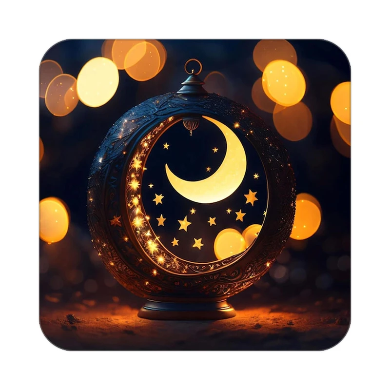 زیر لیوانی کاکتی طرح ماه و ستاره مدل mp52912