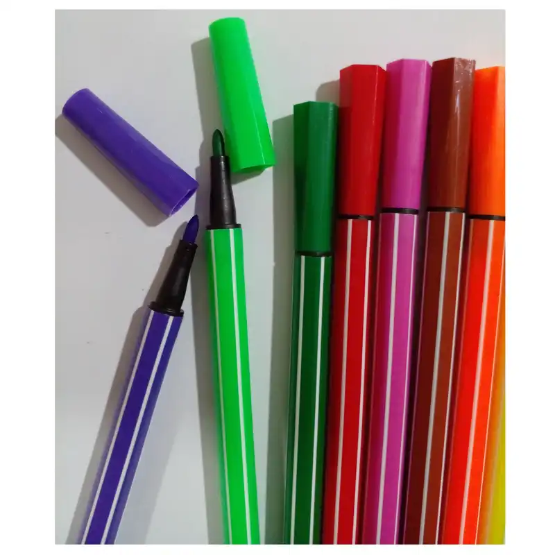 ماژیک رنگ آمیزی مدل پنکه ای کد P55 بسته 12 عددی