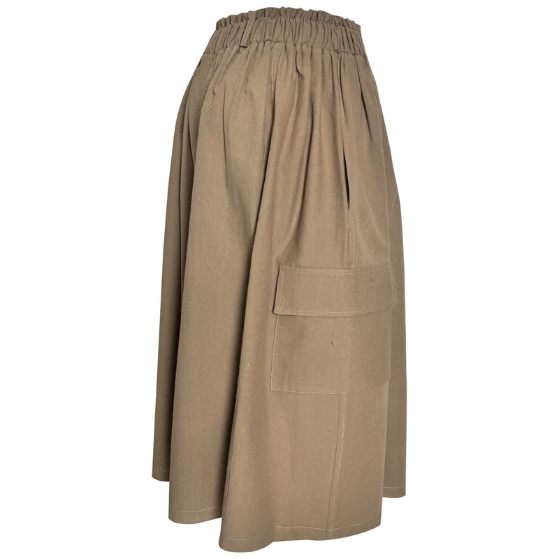 ست وست و دامن زنانه کد 6014 رنگ نسکافه ای