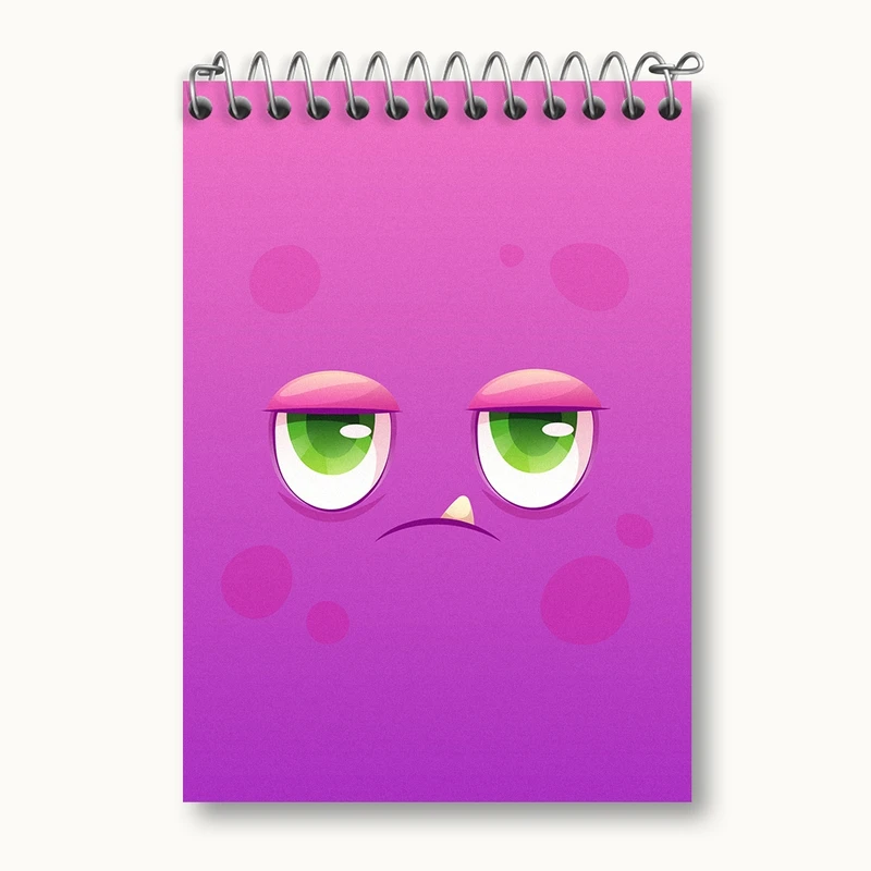 دفتر یادداشت 50 برگ خندالو مدل هیولای بامزه کد N1512