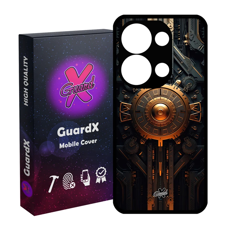 کاور گارد ایکس طرح قفل مدل Glass10614 مناسب برای گوشی موبایل شیائومی Redmi Note 13 Pro 4G / Poco M6 Pro 4G