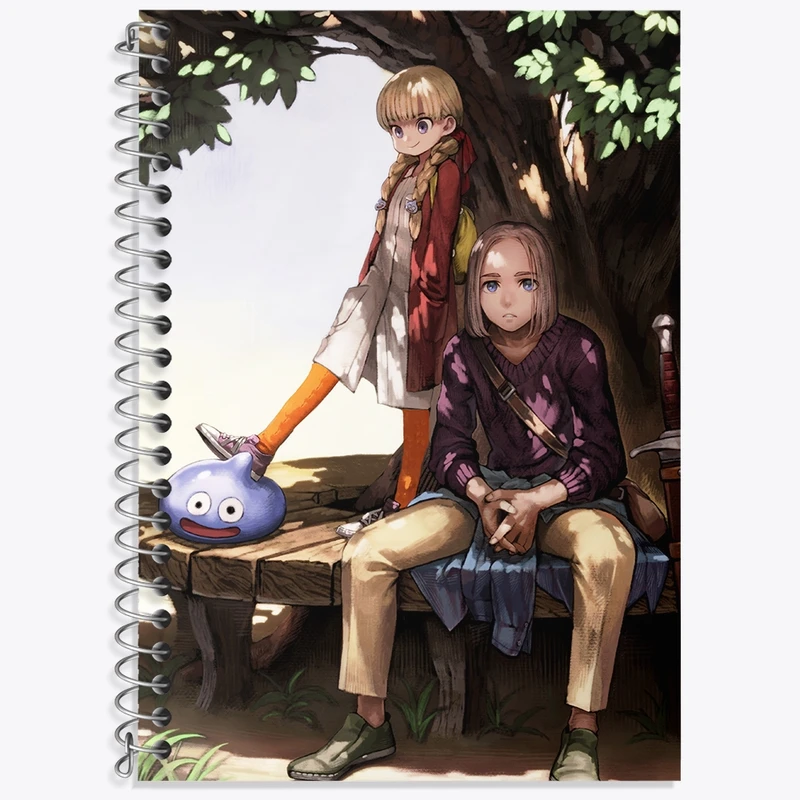 دفتر زبان 50 برگ خندالو مدل سه خط طرح بازی دراگون کوئست (Dragon Quest) کد 35238