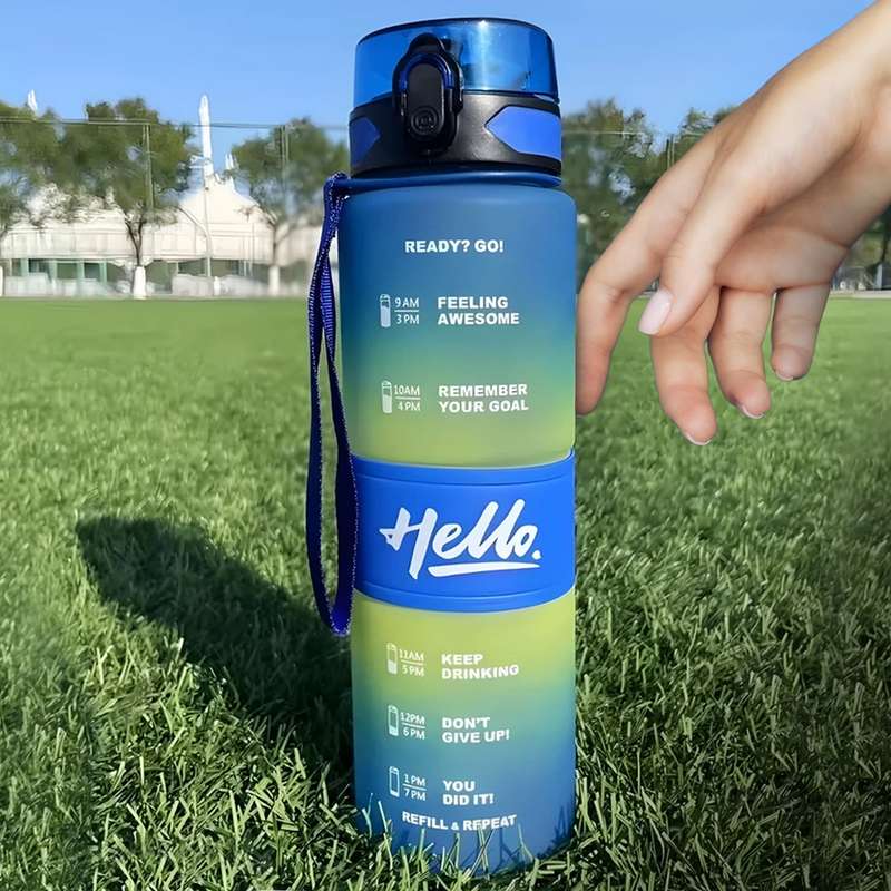 قمقمه طرح HELLO مدل سیلیکونی گنجایش 1 لیتر